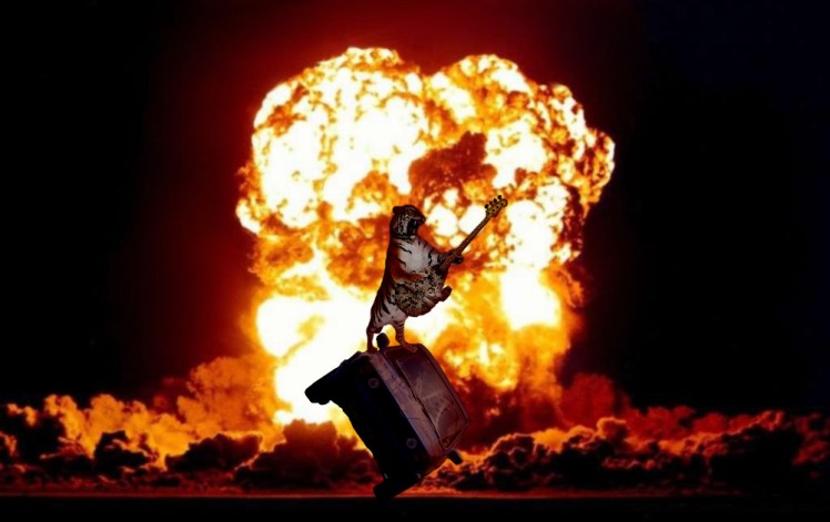 Wordpress tige bass car scales explosion mural